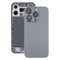Pour iPhone 16 Pro Max Coque arrière de batterie en verre d'origine avec couvercle d'objectif d'appareil photo (noir)
